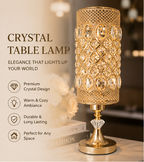 Luxury Crystal Bedside Lamp with Warm Ambient Lighting