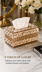 Luxury Crystal Tissue Box – Elegant Decorative Tissue Holder