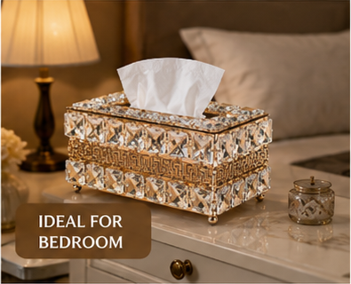 Luxury Crystal Tissue Box – Elegant Decorative Tissue Holder