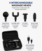 Portable Deep Tissue Massage Gun – Rechargeable Muscle Massager