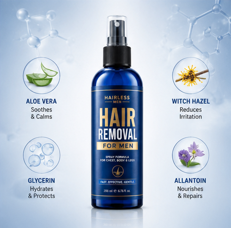 Natural 30 ml Hair Removal Spray Safe Gentle Face Legs Body Hair Removal for Men Women