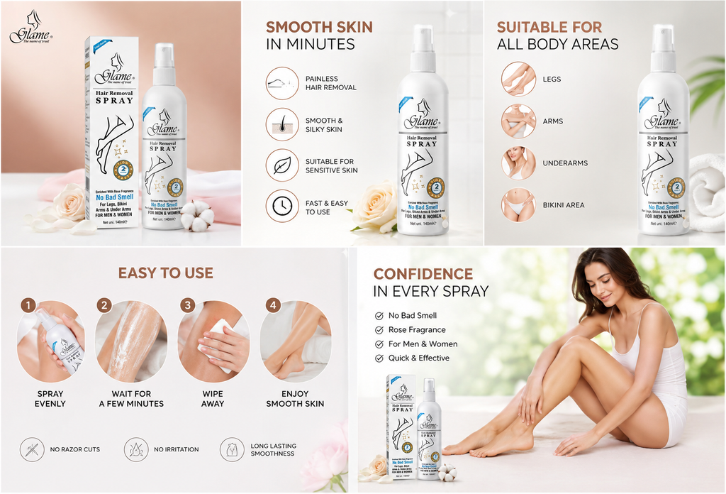 Glame Hair Removal | Removes Body Tan (140 ML)